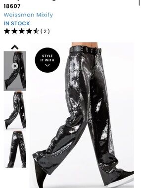 Weissman Black Sequin Dance Pants